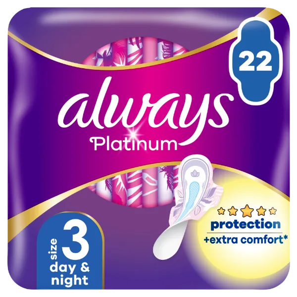 Always Platinum Day & Night Szárnyas Egészségügyi Betét, 22 db termékhez kapcsolódó kép