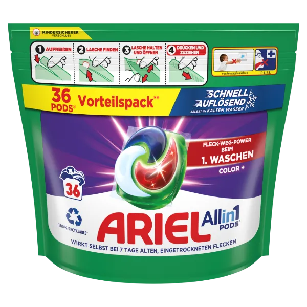 Ariel All-in-1 PODS Color+ folyékony mosókapszula, 36 Mosáshoz termékhez kapcsolódó kép