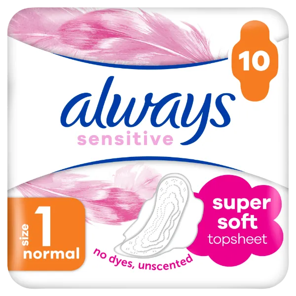 Always Ultra Sensitive Normal Plus (1-es Méret) Egészségügyi Betét, 10 db termékhez kapcsolódó kép