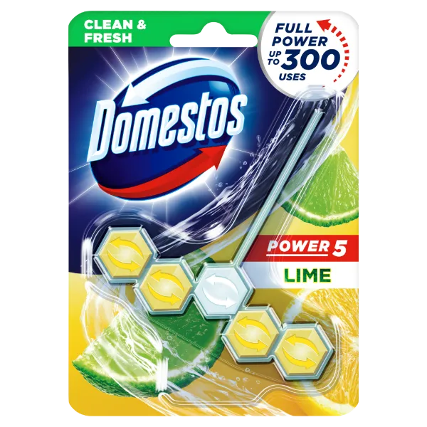 DOMESTOS Power5 WC frissítő blokk Lime 55 g termékhez kapcsolódó kép