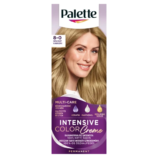 Palette Intensive Color Creme tartós hajfesték 8-0 Világosszőke termékhez kapcsolódó kép