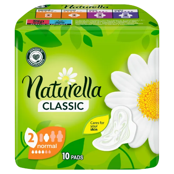 Naturella Classic Normál Camomile Egészségügyi Betét szárnyas betét x10 termékhez kapcsolódó kép