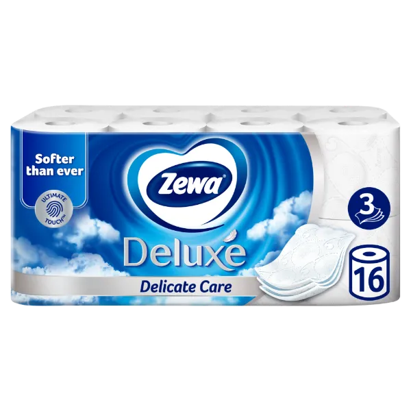 Zewa Deluxe Delicate Care toalettpapír 3 rétegű 16 tekercs termékhez kapcsolódó kép