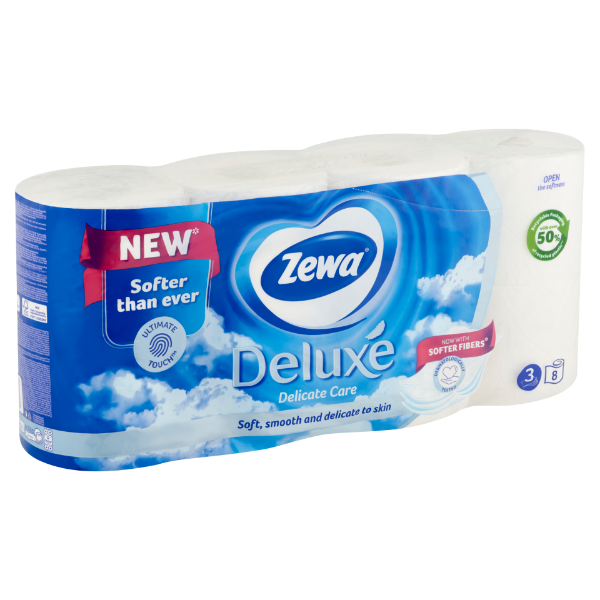 Zewa Deluxe Delicate Care 3 rétegű toalettpapír 8 tekercs termékhez kapcsolódó kép