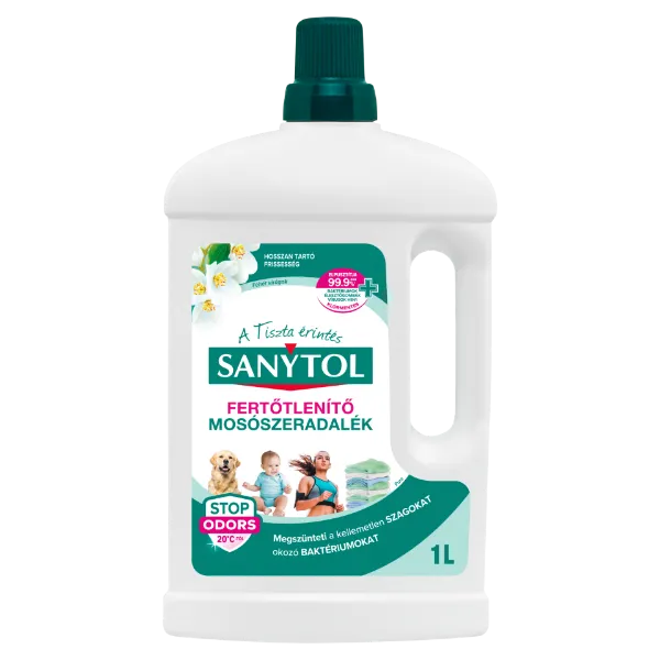 Sanytol Fehér Virágok klórmentes fertőtlenítő mosószeradalék 22 mosás 1 l termékhez kapcsolódó kép