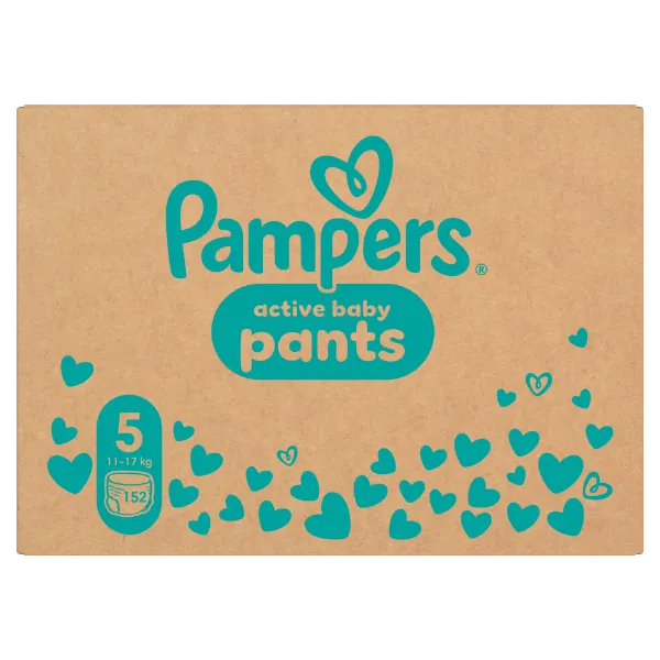 Pampers Active Baby Bugyipelenka - havi pelenkacsomag, Méret 5, 152 Bugyipelenka, 11kg-17kg termékhez kapcsolódó kép
