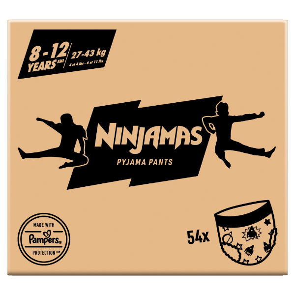Ninjamas Pyjama Pants Űrhajós, 54 db Pyjama Bugyipelenka, 8 Éves Kor, 27kg-43kg termékhez kapcsolódó kép