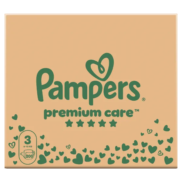 Pampers Premium Care Pelenka, 3 Méret, 200 db, 6kg-10kg termékhez kapcsolódó kép