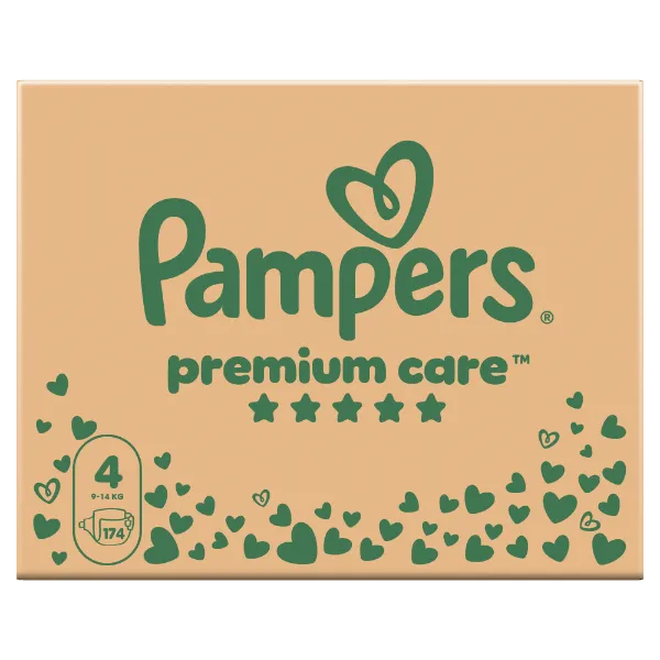 Pampers Premium Care, Méret: 4, 174 Pelenka, 9kg-14kg termékhez kapcsolódó kép