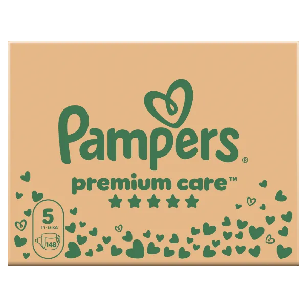 Pampers Premium Care, Méret: 5, 148 Pelenka, 11kg-16kg termékhez kapcsolódó kép