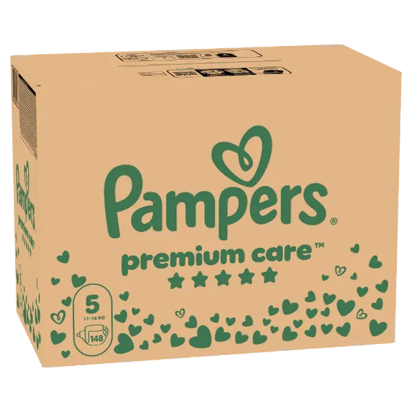 Pampers Premium Care, Méret: 5, 148 Pelenka, 11kg-16kg termékhez kapcsolódó kép