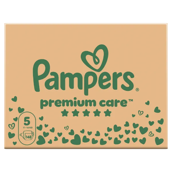 Pampers Premium Care, Méret: 5, 148 Pelenka, 11kg-16kg termékhez kapcsolódó kép