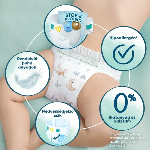 Pampers Harmonie Baby Pelenka, Méret: 1, 180 db Pelenka, 2kg-5kg termékhez kapcsolódó kép