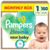 Pampers Harmonie Baby Pelenka, Méret: 1, 180 db Pelenka, 2kg-5kg termékhez kapcsolódó kép