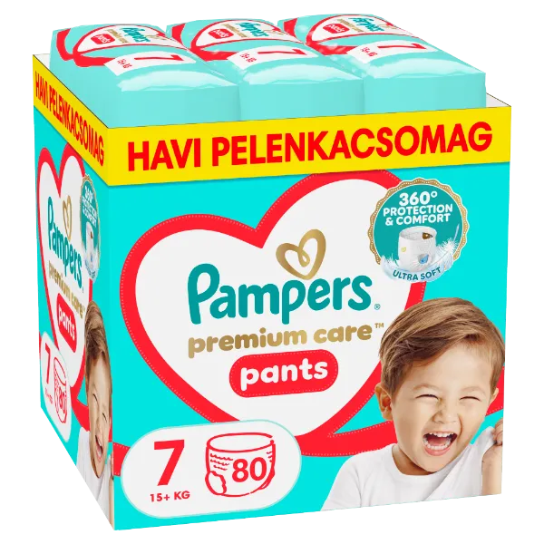 Pampers Premium Care Bugyipelenka, Méret: 7, 80 db, 15kg+ termékhez kapcsolódó kép
