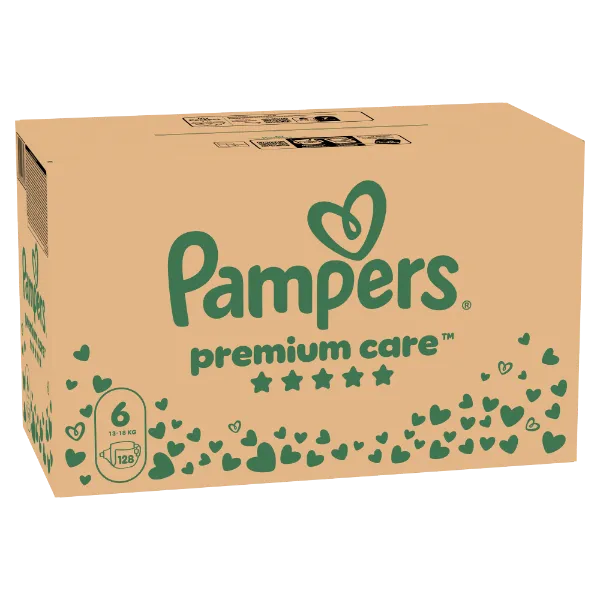 Pampers Premium Care Pelenka, 6 Méret, 128 db, 13kg-18kg termékhez kapcsolódó kép