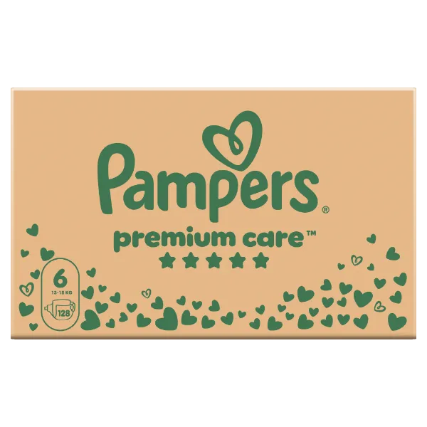 Pampers Premium Care Pelenka, 6 Méret, 128 db, 13kg-18kg termékhez kapcsolódó kép