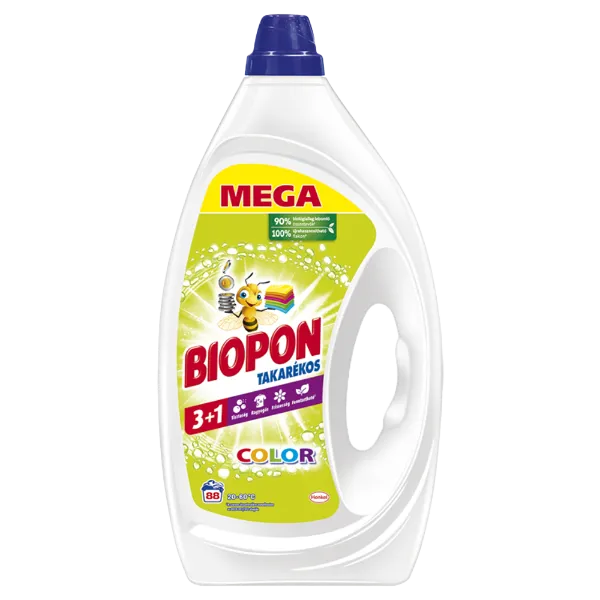 Biopon Takarékos Color folyékony mosószer színes ruhákhoz 88 mosás 3960 ml termékhez kapcsolódó kép