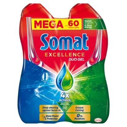 Somat Excellence Duo Gel mosogatógél 2 x 540 ml termékhez kapcsolódó kép