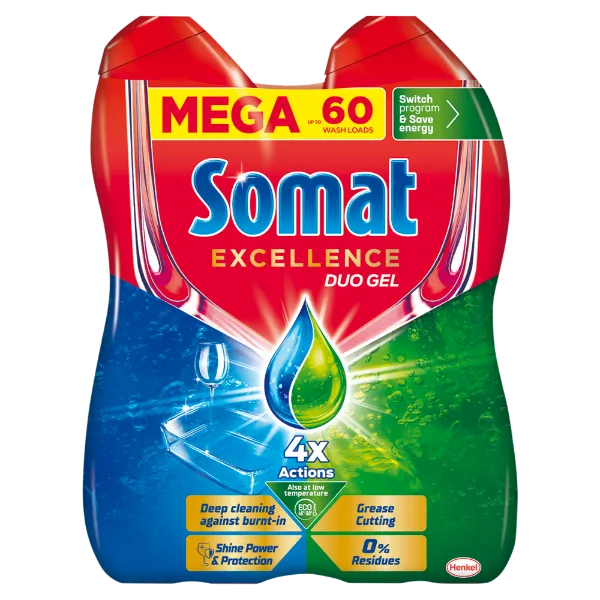 Somat Excellence Duo Gel mosogatógél 2 x 540 ml termékhez kapcsolódó kép