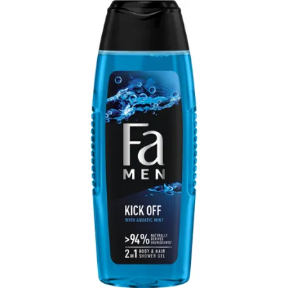 Fa Men Kick Off 2 az 1-ben tusfürdő és sampon frissítő menta illattal 250 ml termékhez kapcsolódó kép