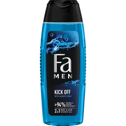 Fa Men Kick Off 2 az 1-ben tusfürdő és sampon frissítő menta illattal 250 ml termékhez kapcsolódó kép