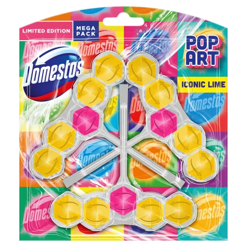 Domestos Power 5 Iconic Lime WC frissítő blokk 3 x 55 g termékhez kapcsolódó kép
