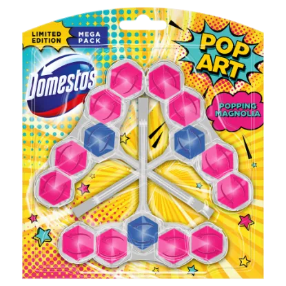 Domestos Power 5 Popping Magnolia WC frissítő blokk 3 x 55 g termékhez kapcsolódó kép