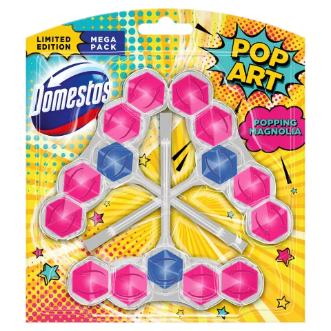 Domestos Power 5 Popping Magnolia WC frissítő blokk 3 x 55 g termékhez kapcsolódó kép