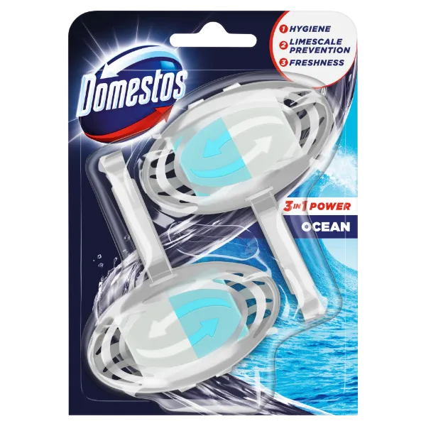 Domestos 3in1 Power Ocean WC-rúd 2 x 35 g termékhez kapcsolódó kép
