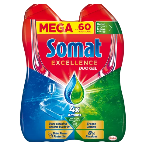 Somat Excellence Duo Gel mosogatógél 2 x 540 ml termékhez kapcsolódó kép