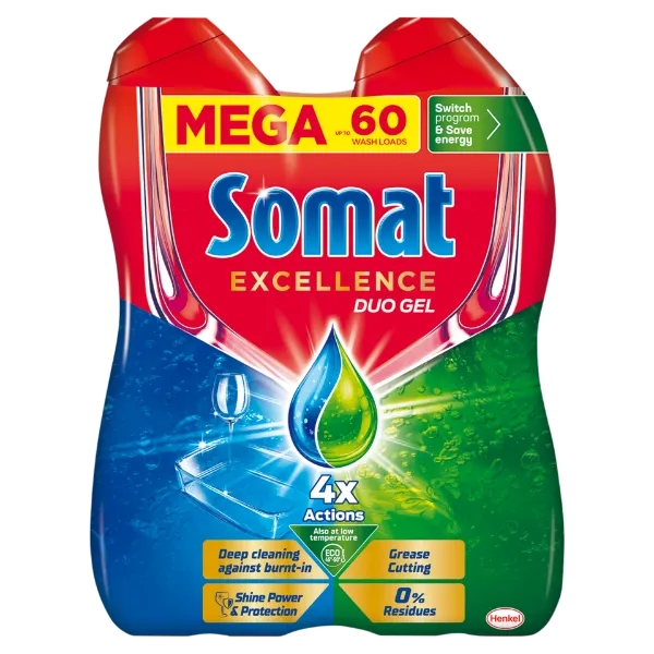 Somat Excellence Duo Gel mosogatógél 2 x 540 ml termékhez kapcsolódó kép
