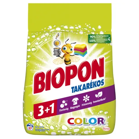 Biopon Takarékos Color mosószer színes ruhákhoz 17 mosás 1,02 kg  termékhez kapcsolódó kép