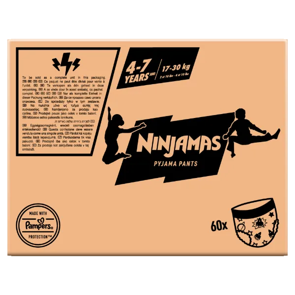 Ninjamas Pyjama Pants Űrhajós, 60 db Pyjama Bugyipelenka, 7 Éves Kor, 17kg-30kg termékhez kapcsolódó kép