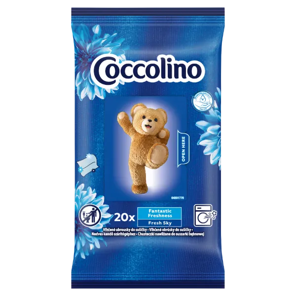 Coccolino Fresh Sky nedves kendő szárítógéphez 20 db termékhez kapcsolódó kép
