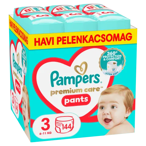 Pampers Premium Care Bugyipelenka - havi pelenkacsomag, Méret: 3, 144 db, 6kg-11kg termékhez kapcsolódó kép