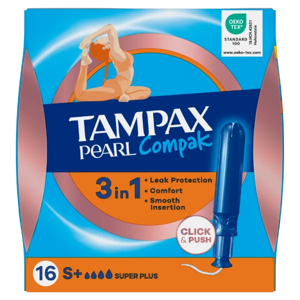 Tampax Pearl Compak Super Plus Applikátoros Tampon, 16 db termékhez kapcsolódó kép