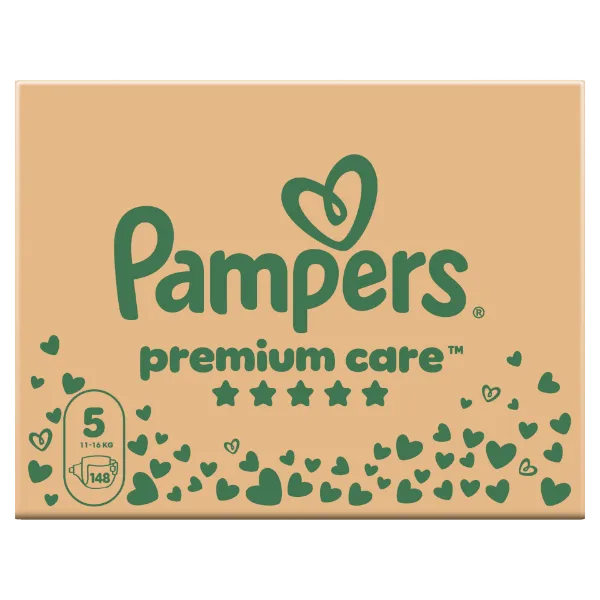 Pampers Premium Care - havi pelenkacsomag, Méret: 5, 148 Pelenka, 11kg-16kg termékhez kapcsolódó kép