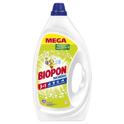 Biopon Takarékos folyékony mosószer fehér és világos ruhákhoz 88 mosás 3960 ml termékhez kapcsolódó kép