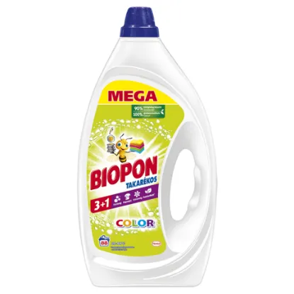 Biopon Takarékos Color folyékony mosószer színes ruhákhoz 88 mosás 3960 ml termékhez kapcsolódó kép