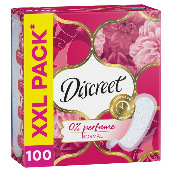 Discreet Légáteresztő illatmentes Tisztasági Betétek, 100 db termékhez kapcsolódó kép