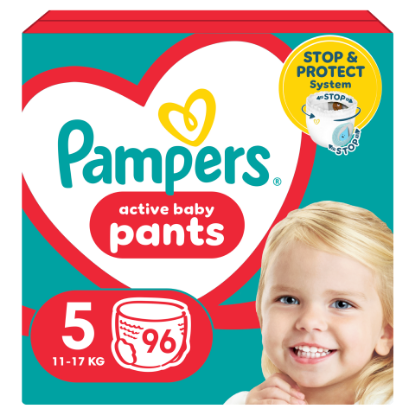 Pampers  Bugyipelenka, Méret: 5, 96 db Pelenka, 12kg-17kg termékhez kapcsolódó kép