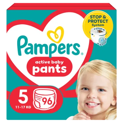 Pampers  Bugyipelenka, Méret: 5, 96 db Pelenka, 12kg-17kg termékhez kapcsolódó kép