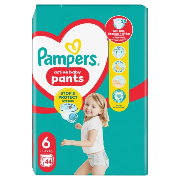 Pampers Pants Bugyipelenka, Méret: 6, 44 db pelenka, 14kg-19kg termékhez kapcsolódó kép