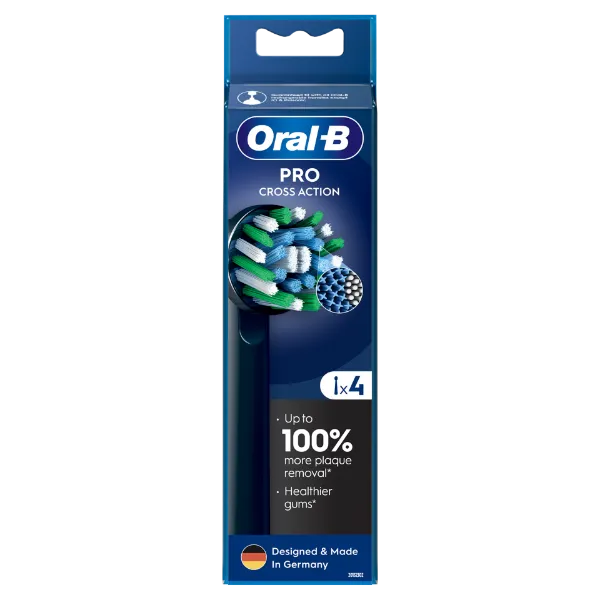 Oral-B Pro Cross Action, fekete Fogkefefejek, 4 db termékhez kapcsolódó kép
