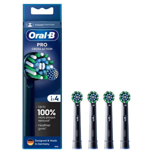 Oral-B Pro Cross Action, fekete Fogkefefejek, 4 db termékhez kapcsolódó kép