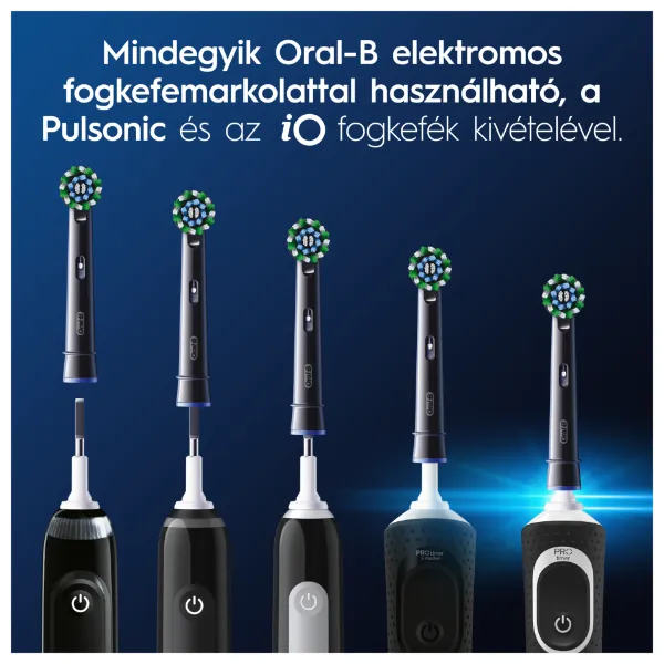 Oral-B Pro Cross Action, fekete Fogkefefejek, 4 db termékhez kapcsolódó kép
