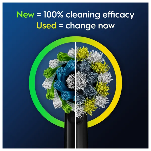 Oral-B Pro Cross Action, fekete Fogkefefejek, 4 db termékhez kapcsolódó kép