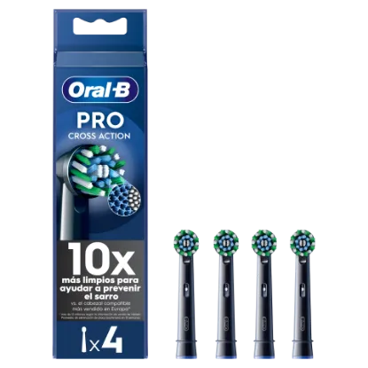 Oral-B Pro Cross Action, fekete Fogkefefejek, 4 db termékhez kapcsolódó kép
