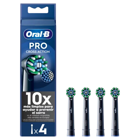 Oral-B Pro Cross Action, fekete Fogkefefejek, 4 db termékhez kapcsolódó kép
